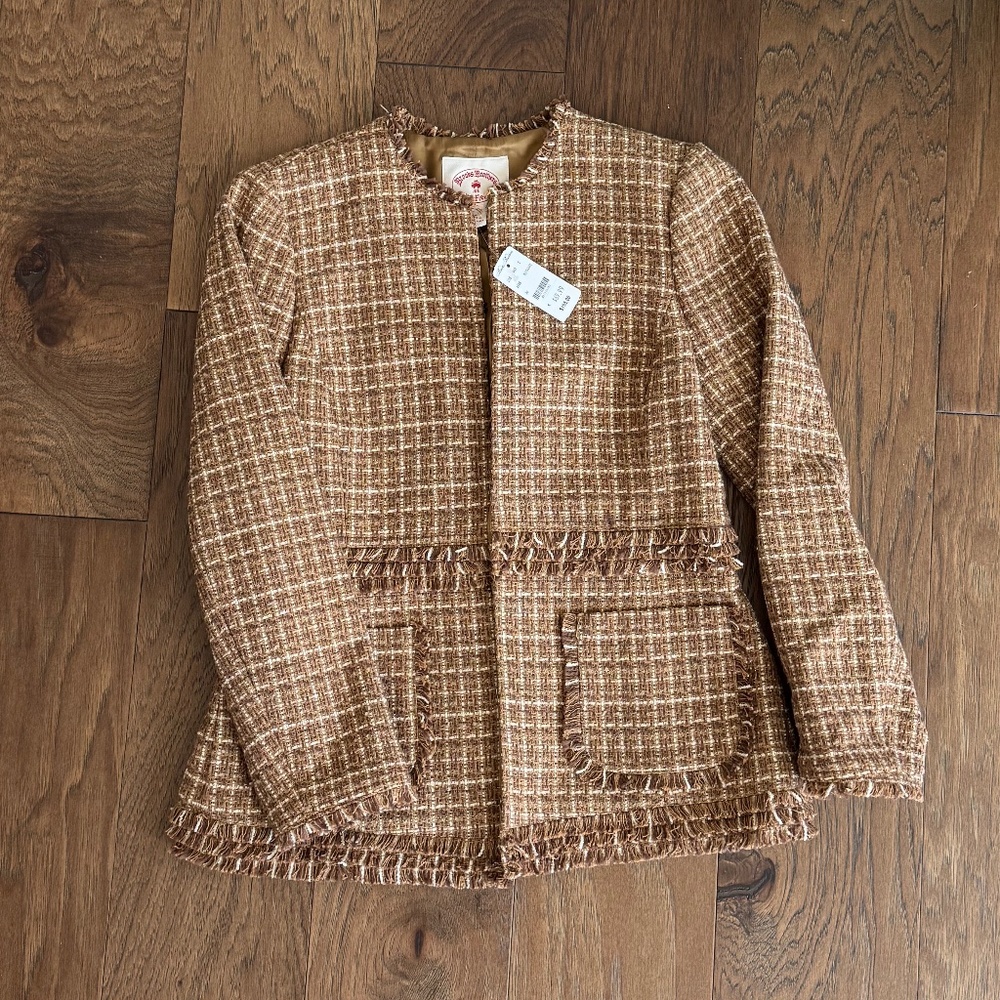 Brooks Brothers Tan Blazer Quilted Suit Jacket
